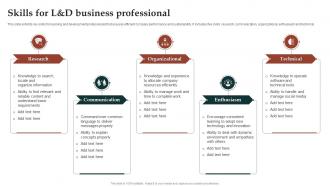 Skills For L And D Business Professional