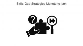Skills Gap Strategies Monotone Icon In Powerpoint Pptx Png And Editable Eps Format