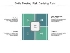 Skills meeting risk devising plan ppt powerpoint presentation slides backgrounds cpb