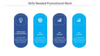Skills needed promotional work ppt powerpoint presentation show brochure cpb
