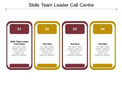 Skills team leader call centre ppt powerpoint presentation professional slideshow cpb