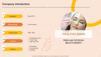 Skin Care Company Fundraising Pitch Deck Ppt Template Graphical Aesthatic