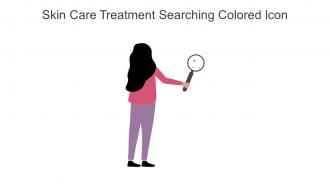 Skin Care Treatment Searching Colored Icon In Powerpoint Pptx Png And Editable Eps Format