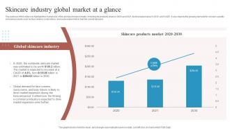 Skincare Industry Global Market At A Glance Skincare Start Up Business Plan BP SS