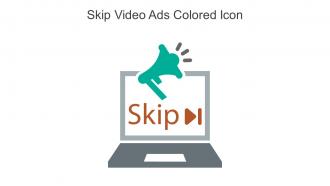 Skip Video Ads Colored Icon In Powerpoint Pptx Png And Editable Eps Format