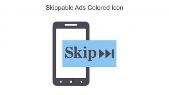 Skippable Ads Colored Icon In Powerpoint Pptx Png And Editable Eps Format