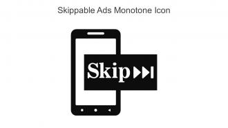 Skippable Ads Monotone Icon In Powerpoint Pptx Png And Editable Eps Format