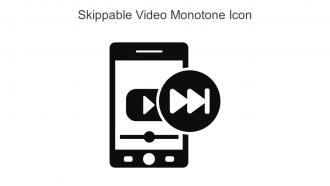 Skippable Video Monotone Icon In Powerpoint Pptx Png And Editable Eps Format