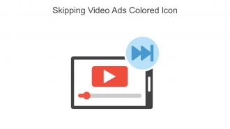 Skipping Video Ads Colored Icon In Powerpoint Pptx Png And Editable Eps Format