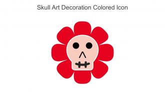Skull Art Decoration Colored Icon In Powerpoint Pptx Png And Editable Eps Format