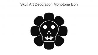 Skull Art Decoration Monotone Icon In Powerpoint Pptx Png And Editable Eps Format
