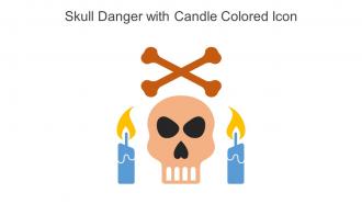 Skull Danger With Candle Colored Icon In Powerpoint Pptx Png And Editable Eps Format