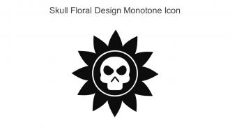 Skull Floral Design Monotone Icon In Powerpoint Pptx Png And Editable Eps Format
