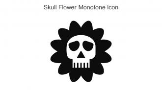 Skull Flower Monotone Icon In Powerpoint Pptx Png And Editable Eps Format