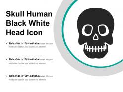 Skull Human Black White Head Icon