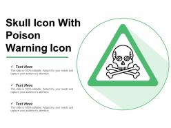Skull icon with poison warning icon
