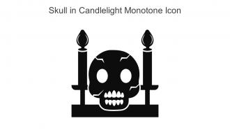 Skull In Candlelight Monotone Icon In Powerpoint Pptx Png And Editable Eps Format