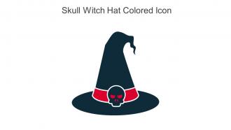 Skull Witch Hat Colored Icon In Powerpoint Pptx Png And Editable Eps Format