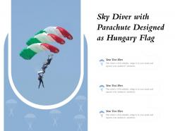 Sky diver with parachute designed as hungary flag