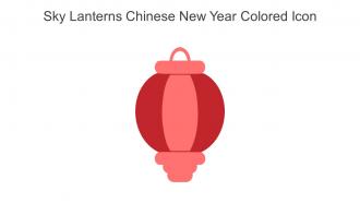 Sky Lanterns Chinese New Year Colored Icon In Powerpoint Pptx Png And Editable Eps Format