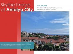 Skyline image of antalya city powerpoint presentation ppt template