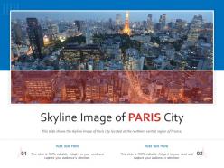 Skyline image of paris city powerpoint presentation ppt template