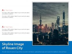 Skyline image of rouen city powerpoint presentation ppt template
