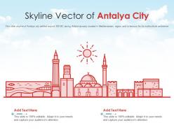 Skyline vector of antalya city powerpoint presentation ppt template