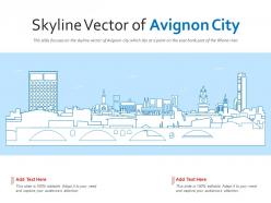 Skyline vector of avignon city powerpoint presentation ppt template