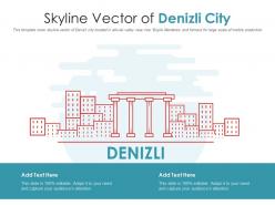 Skyline vector of denizli city powerpoint presentation ppt template