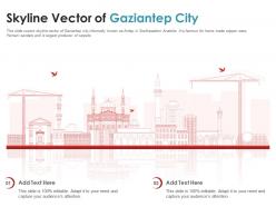 Skyline vector of gaziantep city powerpoint presentation ppt template