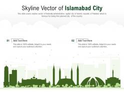 Skyline vector of islamabad city powerpoint presentation ppt template