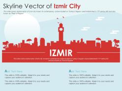 Skyline vector of izmir city powerpoint presentation ppt template