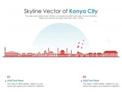 Skyline vector of konya city powerpoint presentation ppt template