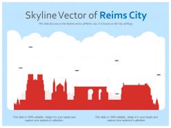 Skyline vector of reims city powerpoint presentation ppt template