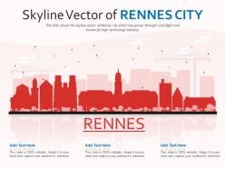 Skyline vector of rennes city powerpoint presentation ppt template