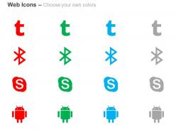 Skype android bluetooth technology ppt icons graphics