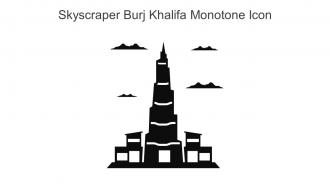 Skyscraper Burj Khalifa Monotone Icon In Powerpoint Pptx Png And Editable Eps Format