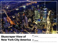 Skyscraper view of new york city america