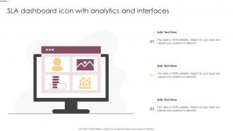 SLA Dashboard Icon With Analytics And Interfaces