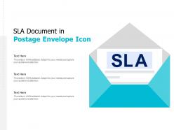 Sla document in postage envelope icon