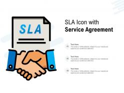 Sla icon with service agreement