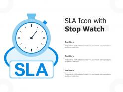 Sla icon with stop watch