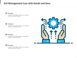 Sla management icon with hands and gear