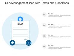 Sla management icon with terms and conditions