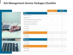 Sla management service packages checklist