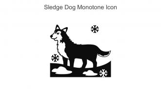 Sledge Dog Monotone Icon In Powerpoint Pptx Png And Editable Eps Format