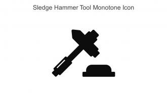 Sledge Hammer Tool Monotone Icon In Powerpoint Pptx Png And Editable Eps Format