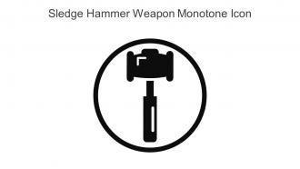 Sledge Hammer Weapon Monotone Icon In Powerpoint Pptx Png And Editable Eps Format