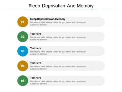 Sleep deprivation and memory ppt powerpoint presentation outline diagrams cpb